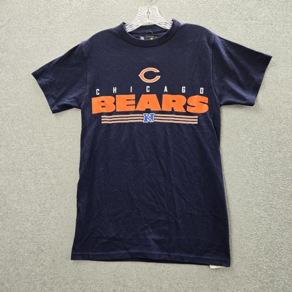 Chicago Bears Men Shirt Small Blue Logo Graphic Short Sleeve Tee NWT